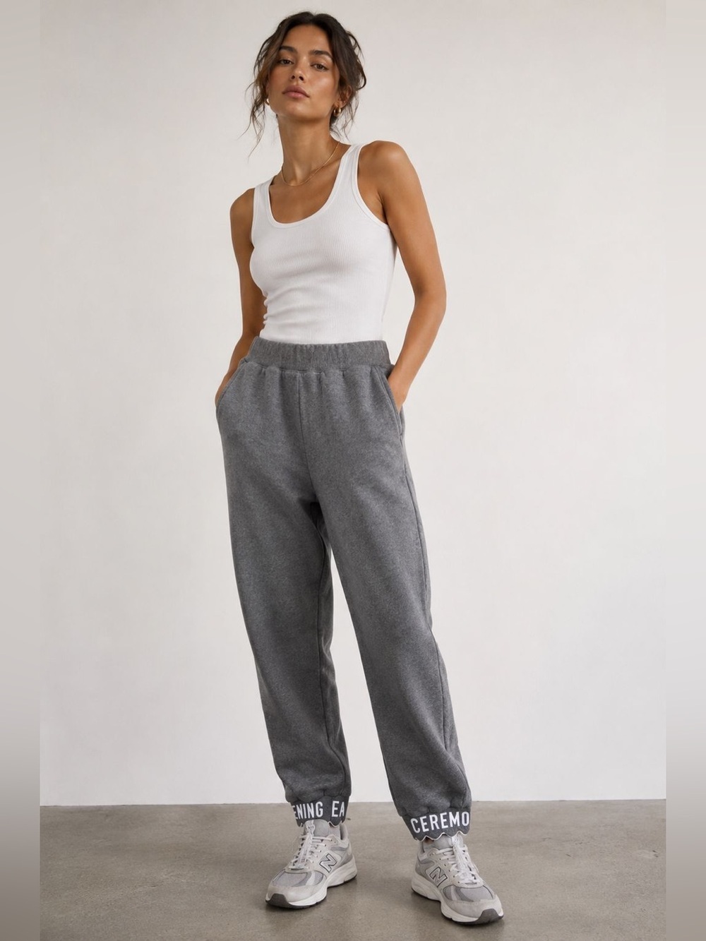 Opening Ceremony Scalloped Hem Grey Sweatpants  - XS